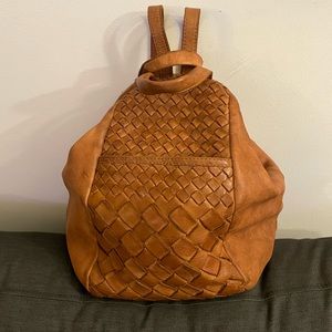 Leather backpack
